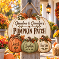 Personalized Pumpkin Patch Wood Sign for Grandparents