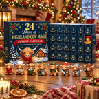 24 Days of Highland Cows Advent Calendar 2026, Cute Highland Cow Christmas Countdown, 24 Surprise Gifts for Kids, Cow Lovers Holiday Gift