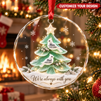 Memorial Christmas Tree With Custom Names & Dates - Personalized Acrylic Ornament - Sympathy Gift For Loss Of Parents