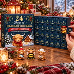 24 Days of Highland Cows Advent Calendar 2026, Cute Highland Cow Christmas Countdown, 24 Surprise Gifts for Kids, Cow Lovers Holiday Gift