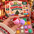 24 Days of Squishy Dumplings Advent Calendar – Cute Christmas Countdown Gift with 24 Mini Squishy Toys