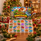 Personalized Dinosaur Advent Calendar 2026 – 24 Days of Dino Surprises, Colorful Christmas Tree Ornaments, Unique Holiday Gift for Kids & Dinosaur Lovers