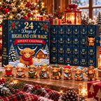24 Days of Highland Cows Advent Calendar 2026, Cute Highland Cow Christmas Countdown, 24 Surprise Gifts for Kids, Cow Lovers Holiday Gift