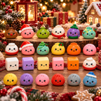 24 Days of Squishy Dumplings Advent Calendar – Cute Christmas Countdown Gift with 24 Mini Squishy Toys
