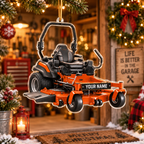 Zero Turn Lawn Mower With Custom Name - Personalized Acrylic Ornament - Christmas Gift For Lawn Care Lover