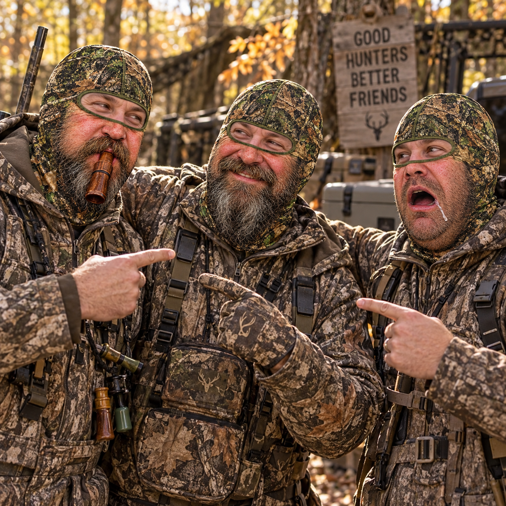 Funny Bearded Hunter Face Mask - Camouflage Balaclava - Gift For Hunters & Hunting Buddies