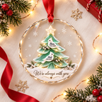 Memorial Christmas Tree With Custom Names & Dates - Personalized Acrylic Ornament - Sympathy Gift For Loss Of Parents