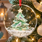Memorial Christmas Tree With Custom Names & Dates - Personalized Acrylic Ornament - Sympathy Gift For Loss Of Parents