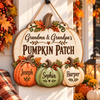 Personalized Pumpkin Patch Wood Sign for Grandparents