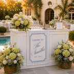 Personalized Wedding Bar Sign Cheers To Family Name, Custom Linen Bar Runner Sign, Elegant Wedding Cocktail Sign, Reception Decor