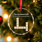 Brothers & Sisters Forever Linked Together Scrabble 2026 Christmas Ornament - Personalized Acrylic Ornament - HGN 04