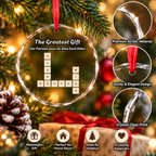 Brothers & Sisters Forever Linked Together Scrabble 2026 Christmas Ornament - Personalized Acrylic Ornament - HGN 04