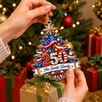 Personalized USA 250th Anniversary Christmas Ornament