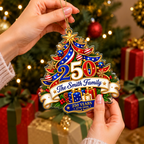 Personalized USA 250th Anniversary Ornament – Tree & Gifts