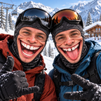 Funny Realistic Face Ski Mask - Oversized Smile Balaclava - Winter Gift For Skiers, Snowboarders & Couples