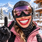 Funny Realistic Face Ski Mask - Oversized Smile Balaclava - Winter Gift For Skiers, Snowboarders & Couples