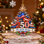 Personalized USA 250th Anniversary Christmas Ornament