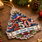 Personalized USA 250th Anniversary Christmas Ornament