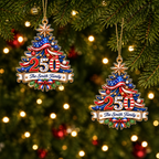 Personalized USA 250th Anniversary Christmas Ornament