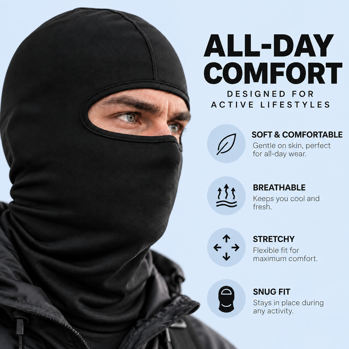 Funny Monster, Mummy & Ghost Ski Mask - Cartoon Face Balaclava - Winter Gift For Skiers & Snowboarders