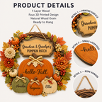 Personalized Pumpkin Patch Wood Sign for Grandparents – Hello Fall