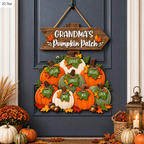 Personalized Grandma’s Pumpkin Patch Wood Sign – Rustic Arrow