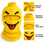 Custom Funny Face Ski Mask - Yellow Emoji Balaclava - Winter Gift For Skiers, Snowboarders & Outdoor Lovers
