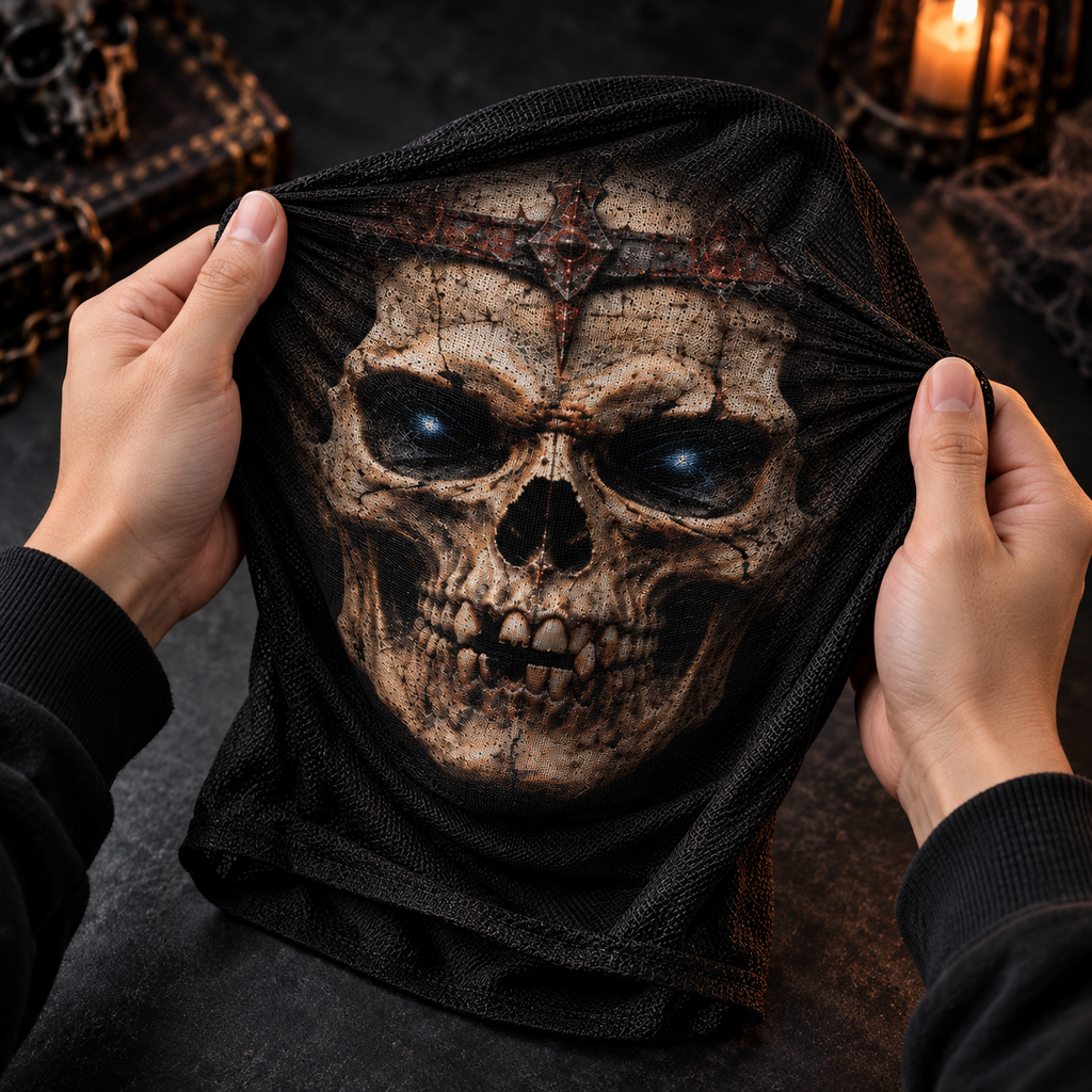 Scary Clown, Skull & Werewolf Face Mask - Printed Horror Balaclava - Halloween Gift For Horror Fans