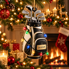 Golf Bag With Custom Name - Personalized Acrylic Ornament - Christmas Gift For Golfer & Golf Lover