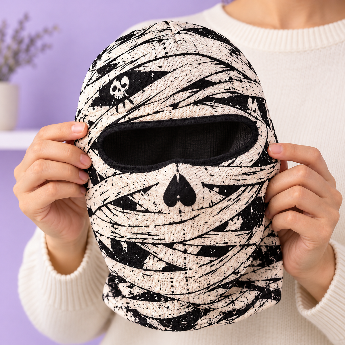 Scary Clown, Stitched Monster & Pumpkin Face Mask - Halloween Balaclava - Gift For Horror Fans