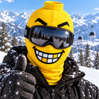 Custom Funny Face Ski Mask - Yellow Emoji Balaclava - Winter Gift For Skiers, Snowboarders & Outdoor Lovers