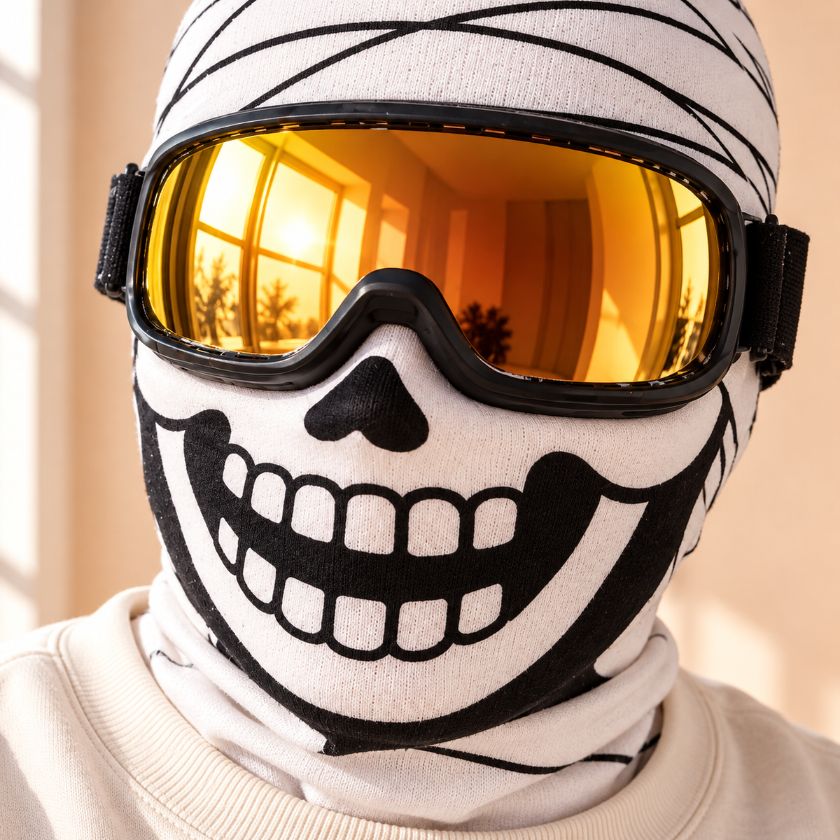 Funny Monster, Mummy & Ghost Ski Mask - Cartoon Face Balaclava - Winter Gift For Skiers & Snowboarders