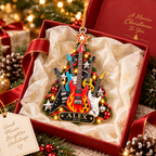 Rock Guitar Christmas Tree With Custom Name & Year - Personalized Acrylic Ornament - Christmas Gift For Guitarist & Music Lover