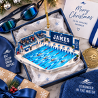 Swim Team Pool With Custom Name & Year - Personalized Acrylic Ornament - Christmas Gift For Swimmer