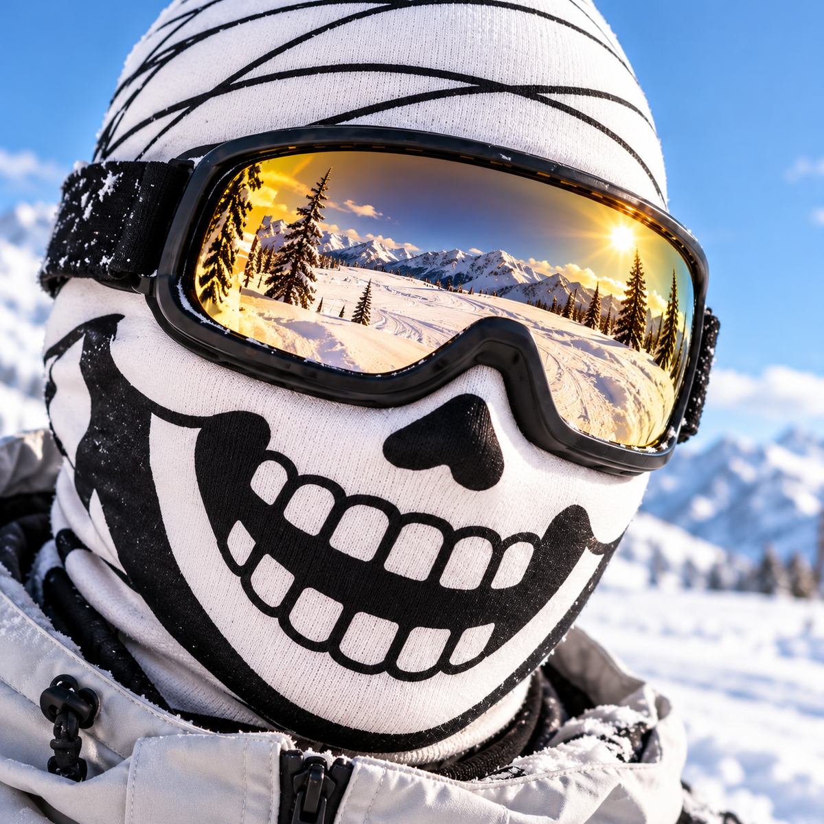 Funny Monster, Mummy & Ghost Ski Mask - Cartoon Face Balaclava - Winter Gift For Skiers & Snowboarders