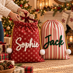 Personalized Christmas Santa Sack – Custom Name Gift Bag for Kids & Family