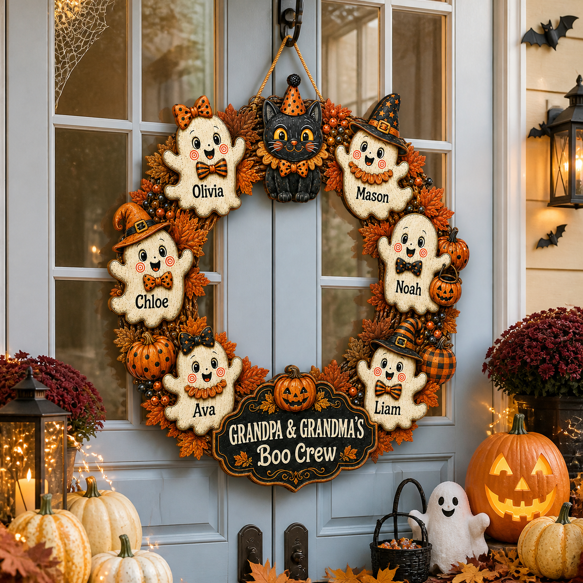 Personalized Halloween Wood Sign – Grandpa & Grandma’s Boo Crew