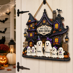 Personalized Haunted House Wood Sign – Our Little Boo Crew