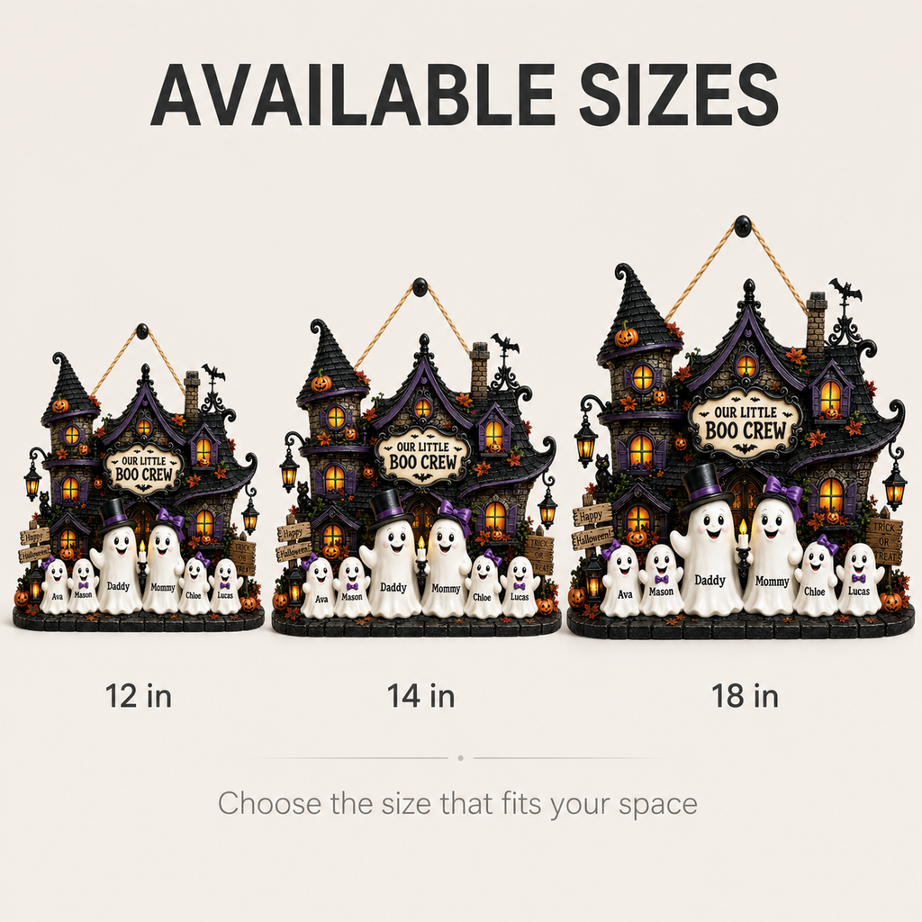 Personalized Haunted House Wood Sign – Our Little Boo Crew