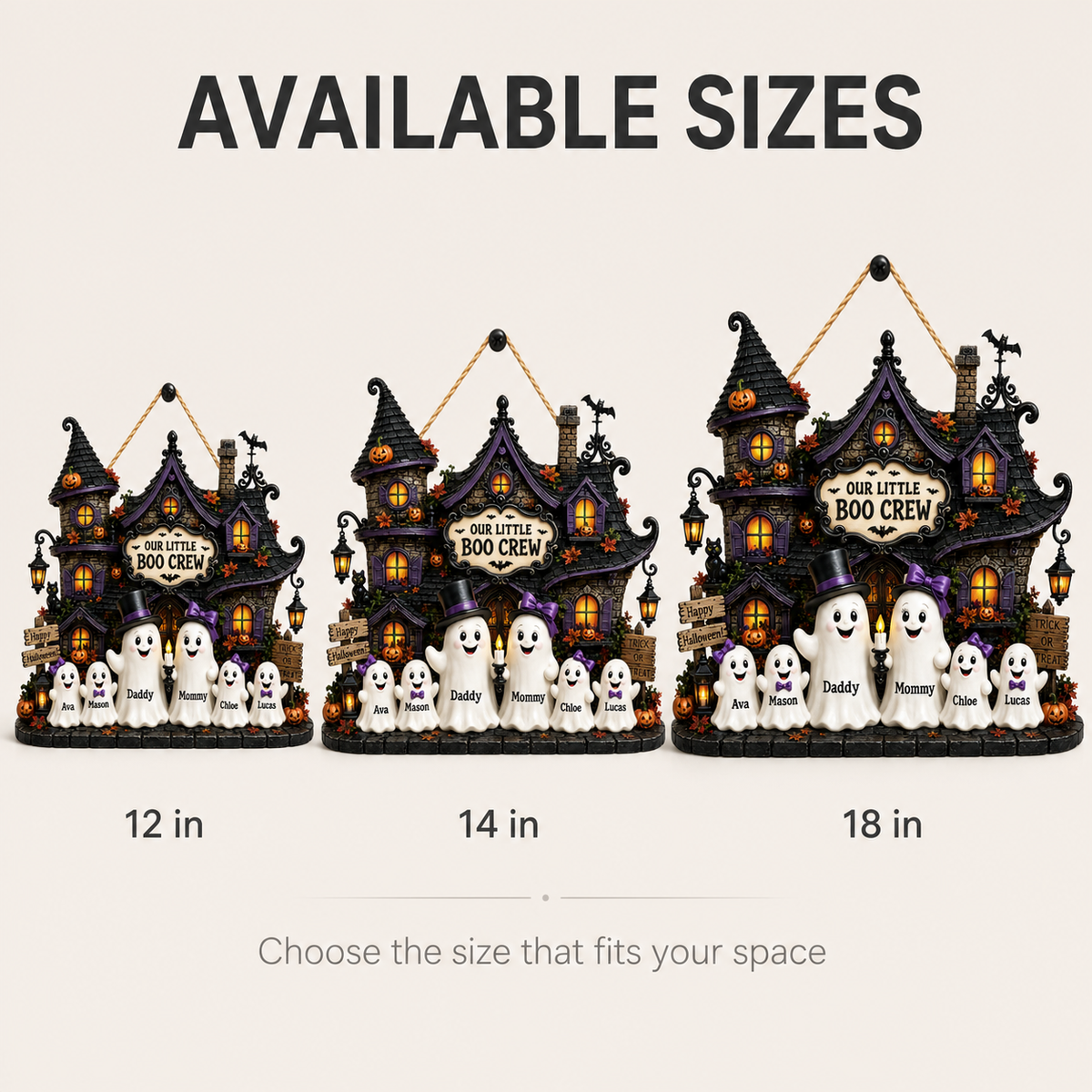 Personalized Haunted House Wood Sign – Our Little Boo Crew